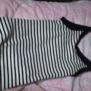 Striped Black and White Tank Top